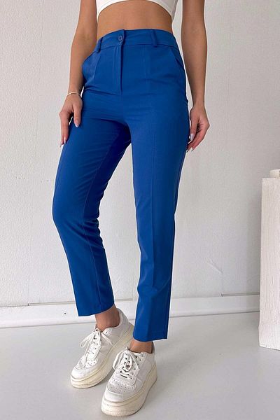 Mine Tan Butik Carrot Model Skinny Leg Trousers - Blue