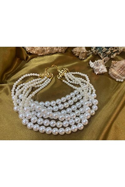 Jovela Büyük Inci choker Tasma Kolye