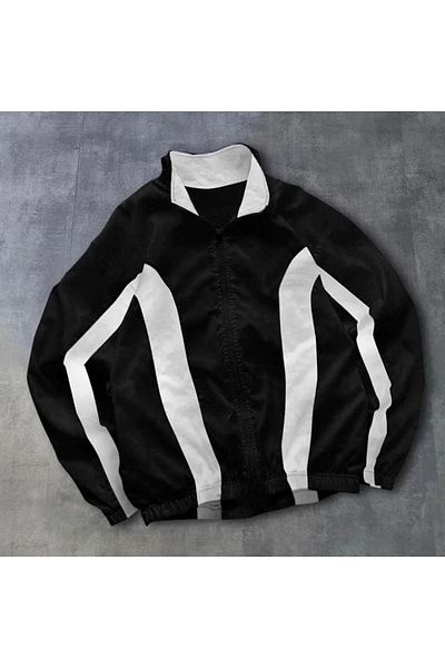 BY SRT Αλεξίπτωτο ύφασμα με στάμπα Oversize Unisex Ανεμοδράστη Αδιάβροχο