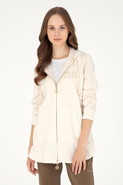 U.S. Polo Assn. Hanorac de damă de culoare crem - TEKSPOR 193936 .8