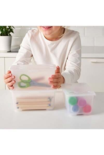 IKEA Glis Çocuk Kalem Ve Boya Kutusu & Saklama Kabı 3 'lü Pembe