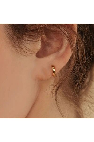SE Jewellery Gold Women's Mini Classic Hoop Earrings