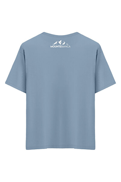 Mounte Bianca Unisex bela - Oversize kroj T-shirt