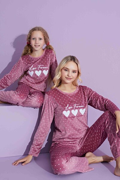 MEBA Kadın Anne-kız (KOMBİNİ KENDİNİZ YAPIYORSUNUZ) Fransız Kadife Pijama Takımı