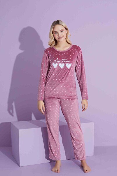 MEBA Kadın Anne-kız (KOMBİNİ KENDİNİZ YAPIYORSUNUZ) Fransız Kadife Pijama Takımı