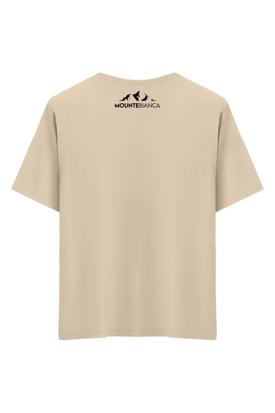 Mounte Bianca Unisex bela - Oversize kroj T-shirt