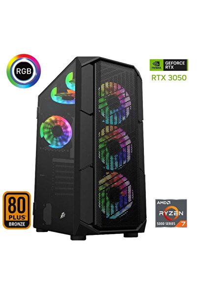 XASER Xsr616 Ryzen 7 5700x 32gb Ram 1tb M.2 Nvme Ssd Rtx3050 Ekran Kartı Oyun Bilgisayarı