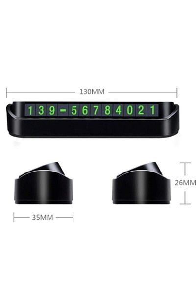 Carub In-Vehicle Luxury Phosphorescent Closable Parking Telephone Number Efn Store