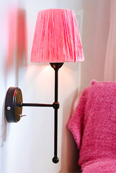 Bubihome Pilli Pembe Aplik,Kablosuz Aplik,Elektrik Bağlantısı Gerektirmeyen Ledli Aplik