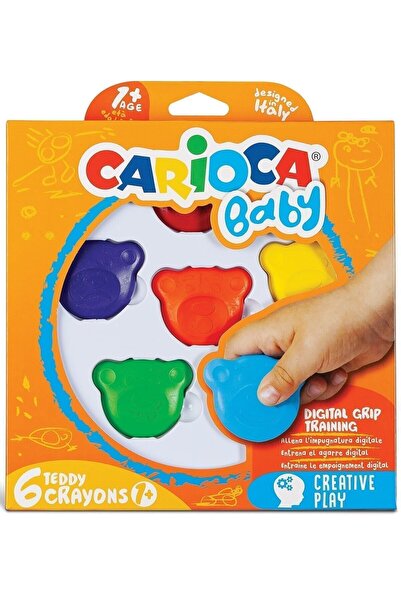 carioca Teddy Baby Crayons Boya 6'lı +1 Yaş
