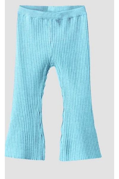 Lolliboomkids Girl's Ecru Blue Daisy Printed Spanish LegSweatshirtand Top Set - 3 Thread