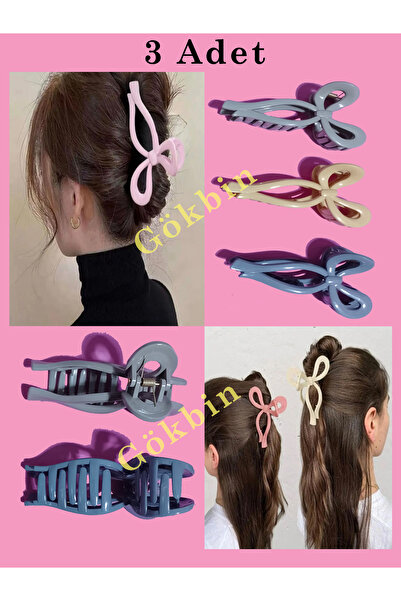 Gökbin Молодіжні бантики-затискачі для волосся, 3 штуки, великий розмір