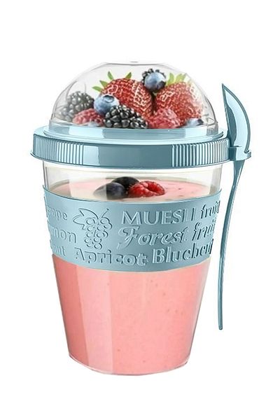 Calke Diet Container - Snack, Food Yogurt Muesli Granola Storage Container with Spoon