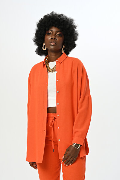 Orfeo Negro Women's Oversize Solid Color Shirt