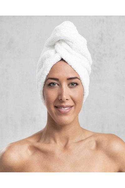 PIRILTI COLLECTION Set of 2 Bonnet Head Towels - Microcoton Fabric