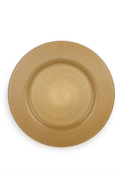 Fecra Gold 6-Piece Glass Plate Set