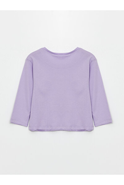 LC Waikiki Dívčí tričko s dlouhým rukávem s potiskem - Crew Neck