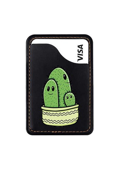 omix X300 X400 X500 X600 X700 X5 X6 X7 X3 X6 X7 Leather Card Holder Case Cactus Family