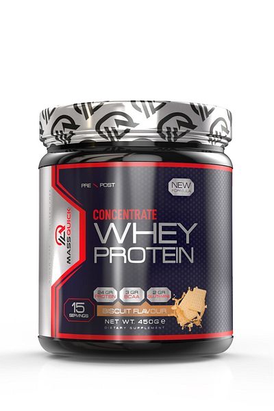 massquick 15 Serve 450Gr Concentrate Whey Protein Powder Biscuit