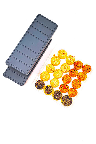 SWENCRAFT Set of 3 Food Storage Containers - Microwave and Drip-Frying, 2.4 Lt and 1.2 Lt Gray Color