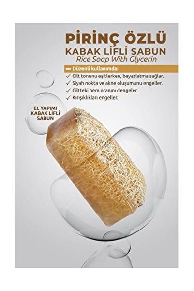 Naturlife KABAK LİFLİ PİRİNÇLİ SABUN 100 GR NATURLİFE