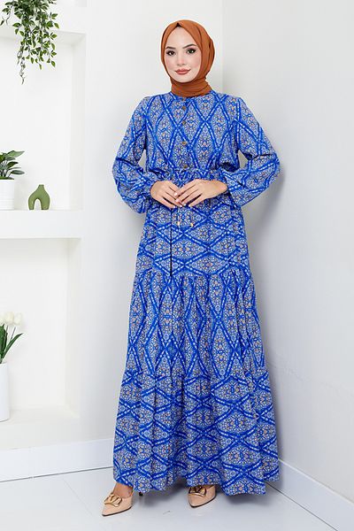 ModaMerve Saks Mdp1131 Buttoned Dress