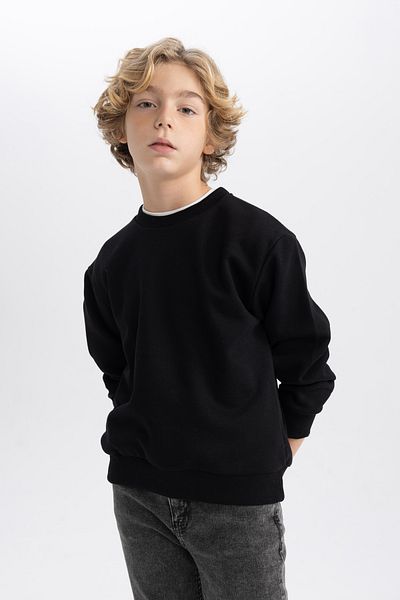 DeFacto Chlapecká mikina Crew Neck - Regular Fit