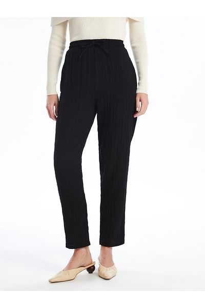 LC Waikiki Damen – gerade Hose mit elastischem Bund
