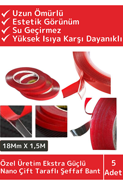 Custom Made Ultra Strong Multi-Purpose Repair Glass Outdoor Mounting 1.5mt Double Sided Transparent Tape 5pcs