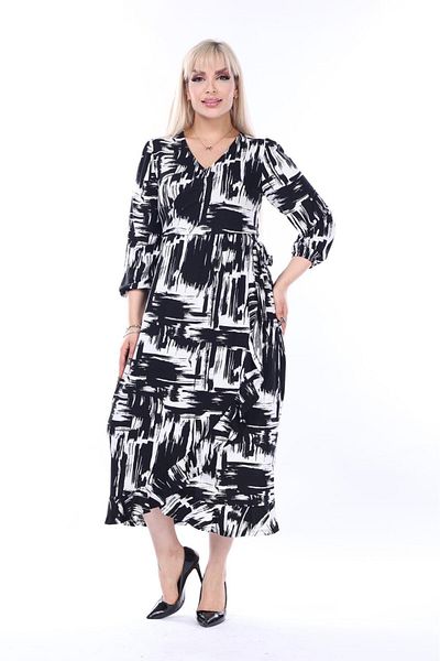 mami butik Γυναικείο φόρεμα βισκόζης από χτενισμένο βαμβακερό βολάν με διπλό γιακά και στρίφωμα