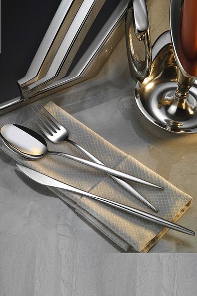 Fecra Ece 84 Piece Plain Fork Spoon Knife Set