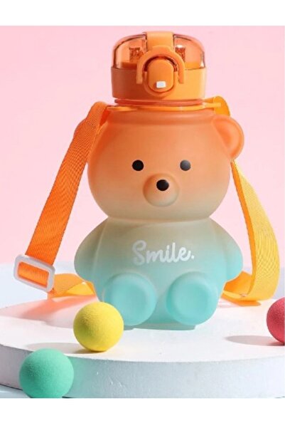 İndirimKap Smile Ayıcık Model Su Matarası Su Şişesi Suluk 500 ml Bpa Içermez ...