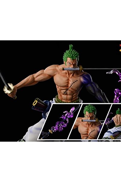 Fillikutum Roronoa Zoro Anime Figür Mor Kılıç Efektli 20 Cm