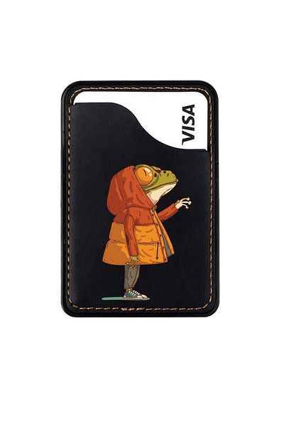 omix X300 X400 X500 X600 X700 X5 X6 X7 X3 X6 X7 Leather Card Holder Case Iconic Frog