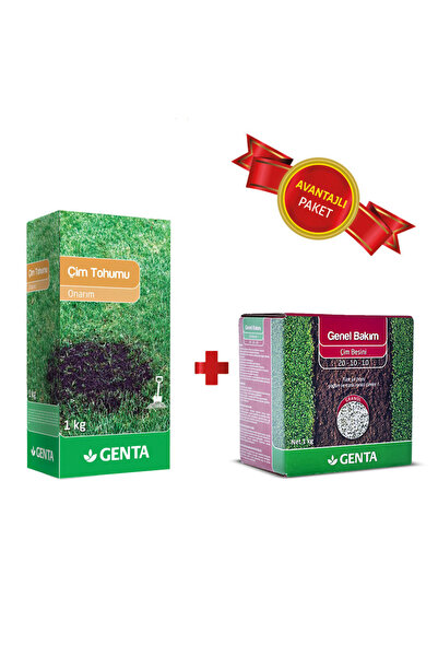 Genta Onarım Çim Tohumu 1 Kg - Genta Genel Bakım Çim Gübresi 1 kg - Çim Onarı...