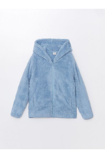 LC Waikiki Dievčenská mikina na zips Basic s dlhým rukávom a kapucňou