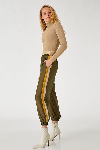 Koton Women's Khaki Trousers 3WAK40003PW