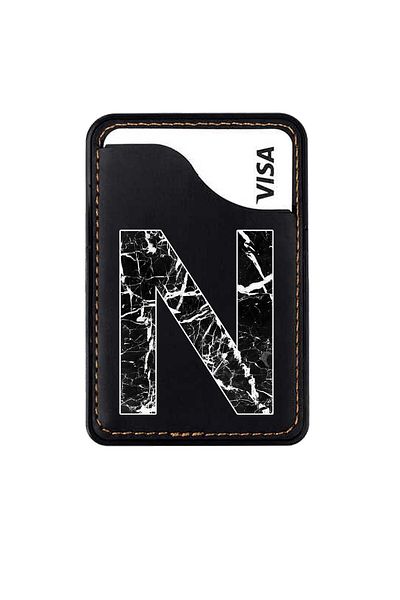 omix X300 X400 X500 X600 X700 X5 X6 X7 X3 X6 X7 Leather Card Holder Case Letter N Marble