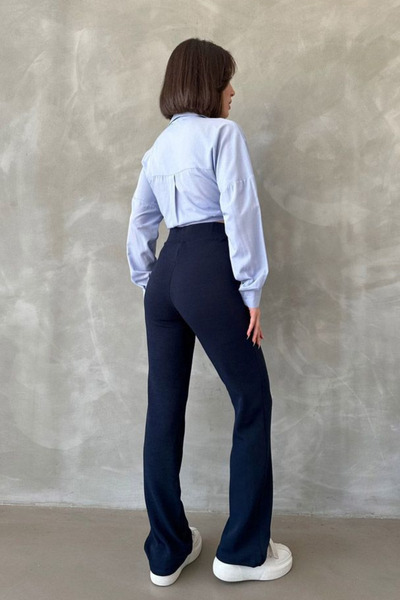 GOZZE Kadın Yüksek Bel Toparlayıcı ispanyol Paça Çımalı Pantolon 5005