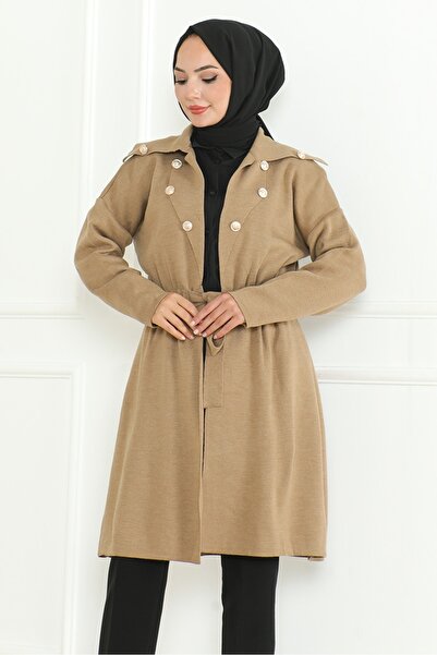 Bestenur Mink Beylem Elastic Waist Knitwear Cap 1193