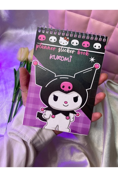 SANRIO Sanrıo karakterli kuromi kapak sticker defteri , sticker seti