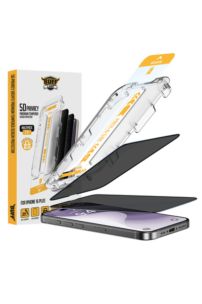 Buff Labs Buff iPhone 16 Plus 5D Privacy EasyFit 2 Adet Ekran Koruyucu