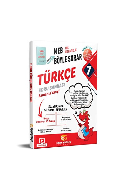 SİNAN KUZUCU YAYINLARI 7. Sınıf Meb Böyle Sorar Türkçe Soru Bankası Video Çöz...