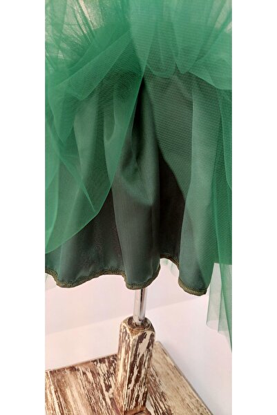 LULLY KİDS Fusta tutu din tul pentru fete - cu sclipici și detaliu panglică