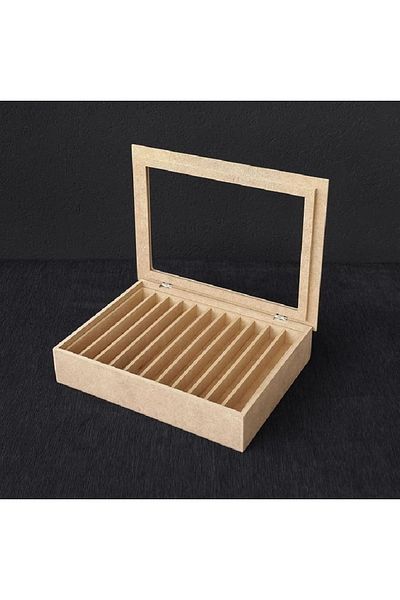 Altınyapı Hobi Market Raw Mdf Rosary Box - Compartments and Unpainted