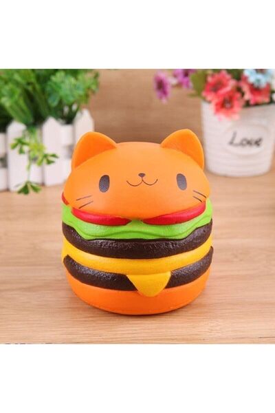 QAX Squishy Hamburger Büyük Boy Sukuşi Yavaş Yükselen Oyuncak