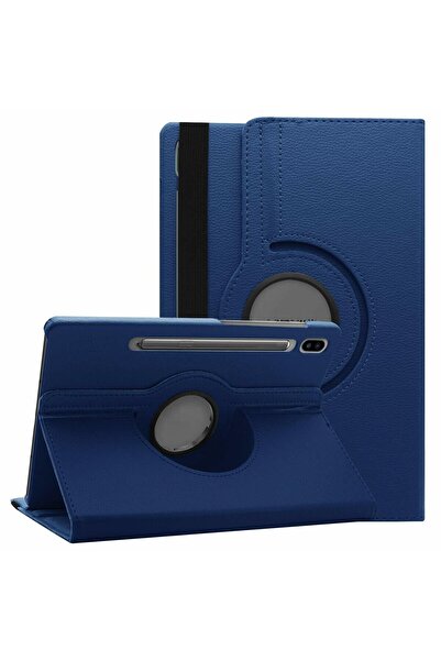 TEKNETSTORE Samsung Galaxy Tab S7 Fe Lte T737 T736 T733 T730 Uyumlu Dönebilen Kapaklı Rotating Stand Deri Kılıf
