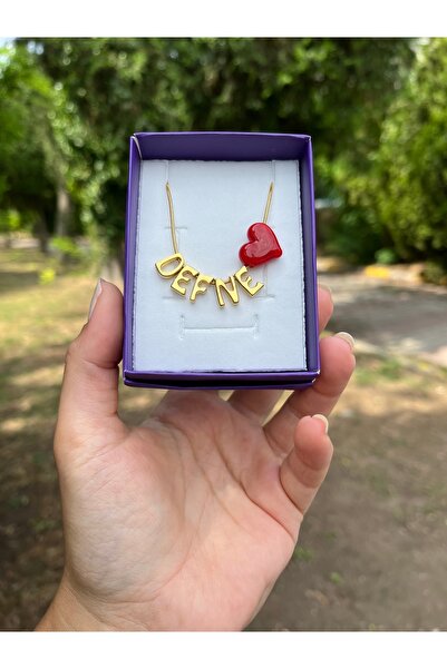 nergis collection Kişiye Özel Harf Kolye Murano Kalp Murano Kolye ( Istediğiniz Isim Yazılır )