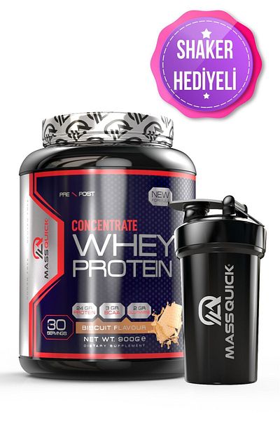 massquick 900Gr Concentrate Whey Biscuit Flavored Protein Powder 30 Servings