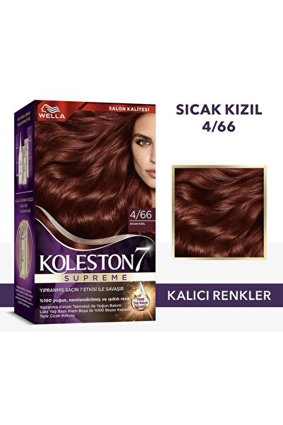 Wella Koleston Supreme Saç Boyası 4/66 Sıcak Kızıl